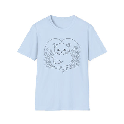 Heartful Wildflower Cat T-Shirt