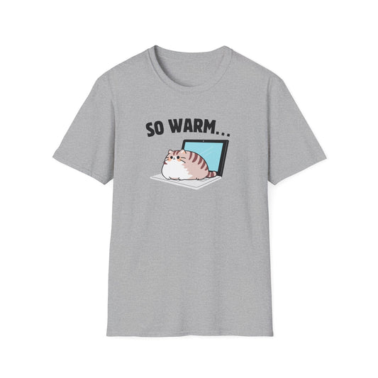 So Warm Laptop Cat T-Shirt