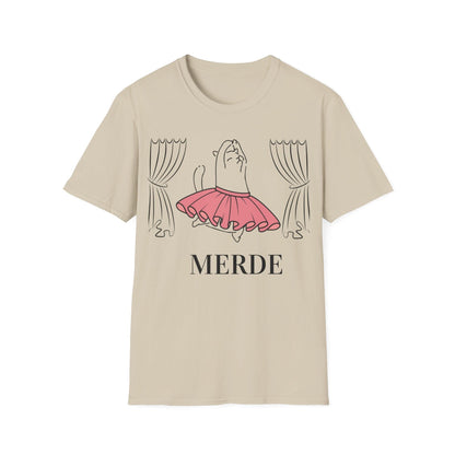 Merde - Break a Leg Ballet Cat T-Shirt