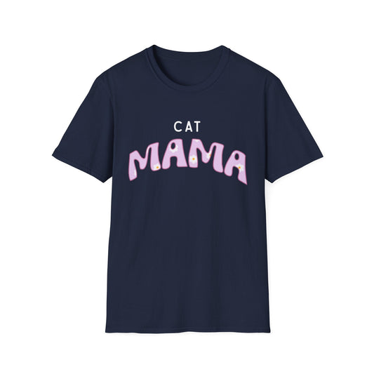 Cat Mama Daisy Purple T-Shirt