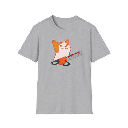 Creepy Cat With Chainsaw T-Shirt