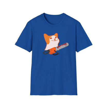Creepy Cat With Chainsaw T-Shirt