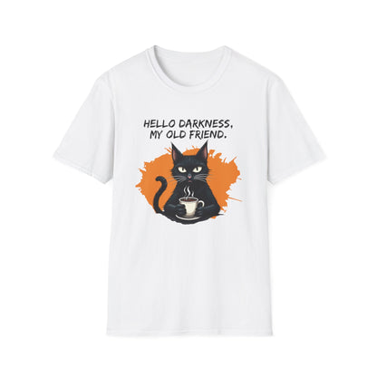 Hello Darkness, My Old Friend (Coffee Cat) T-Shirt