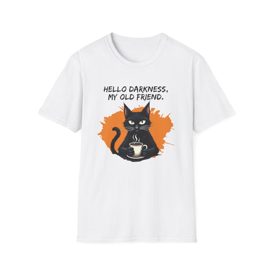 Hello Darkness, My Old Friend (Coffee Cat) T-Shirt