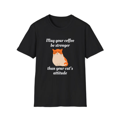 Strong Coffee, Sassy Cat T-Shirt