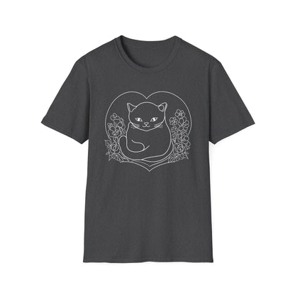 Heartful Wildflower Cat T-Shirt