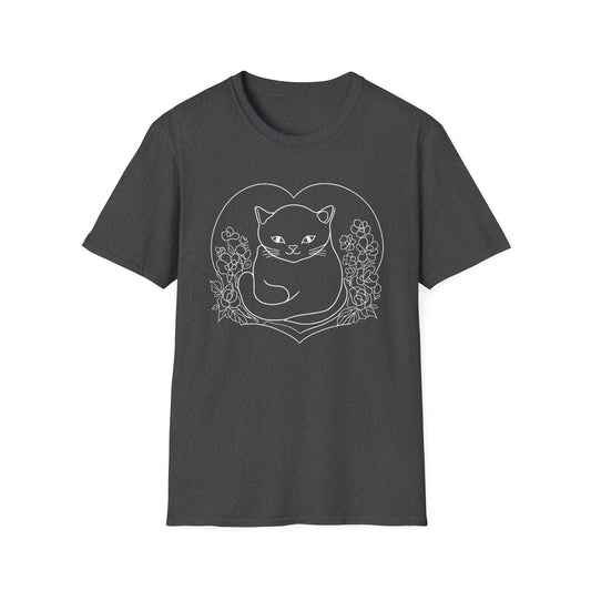 Heartful Wildflower Cat T-Shirt