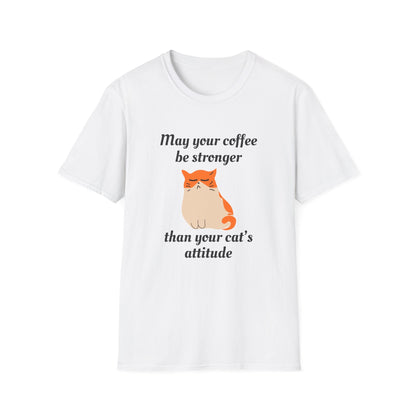 Strong Coffee, Sassy Cat T-Shirt