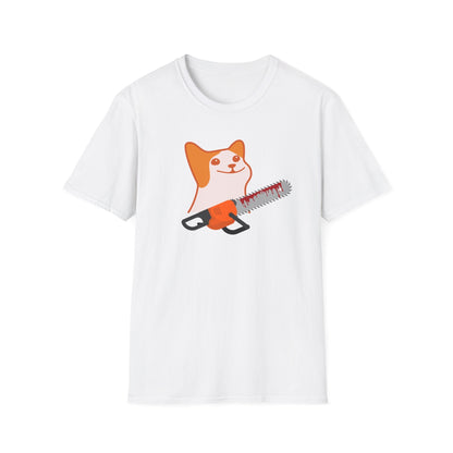 Creepy Cat With Chainsaw T-Shirt