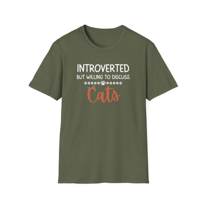 Introverted But Willing To Discuss Cats T-Shirt