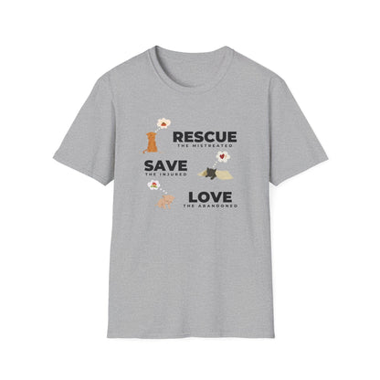 Rescue Save Love Cats T-Shirt