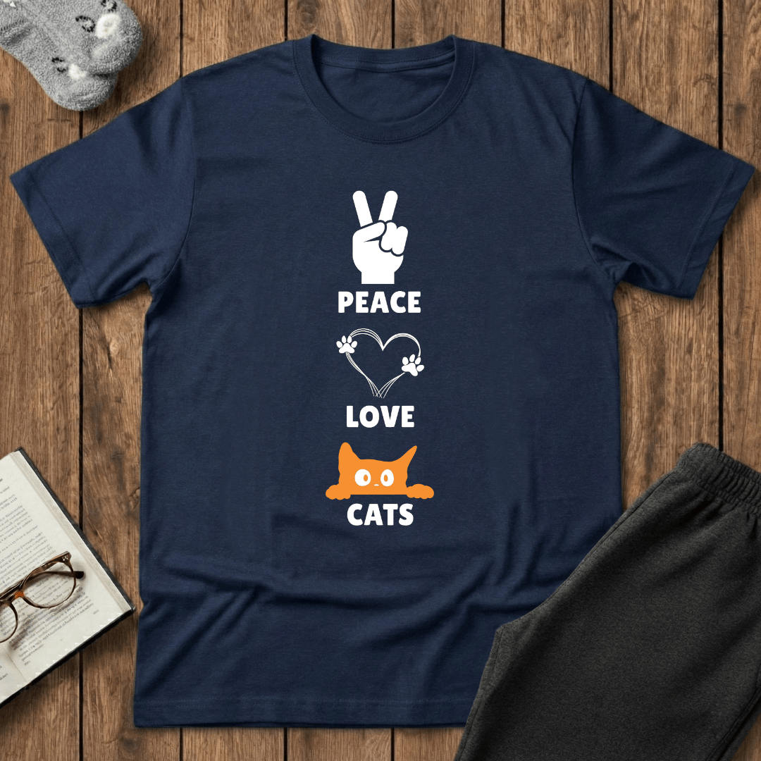 Peace Love Cats T-Shirt