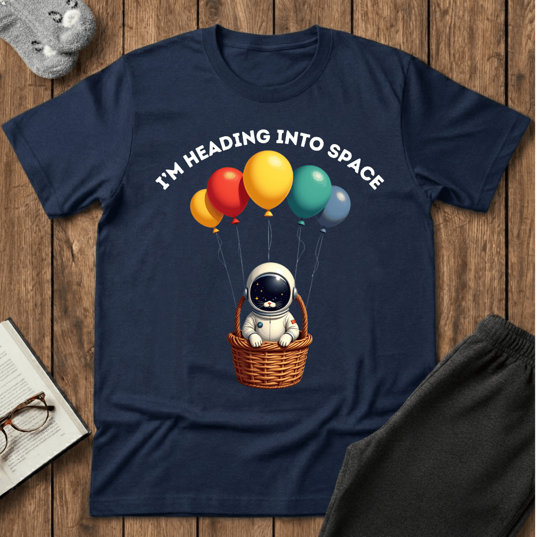 Space Kitty Balloon Ride T-Shirt