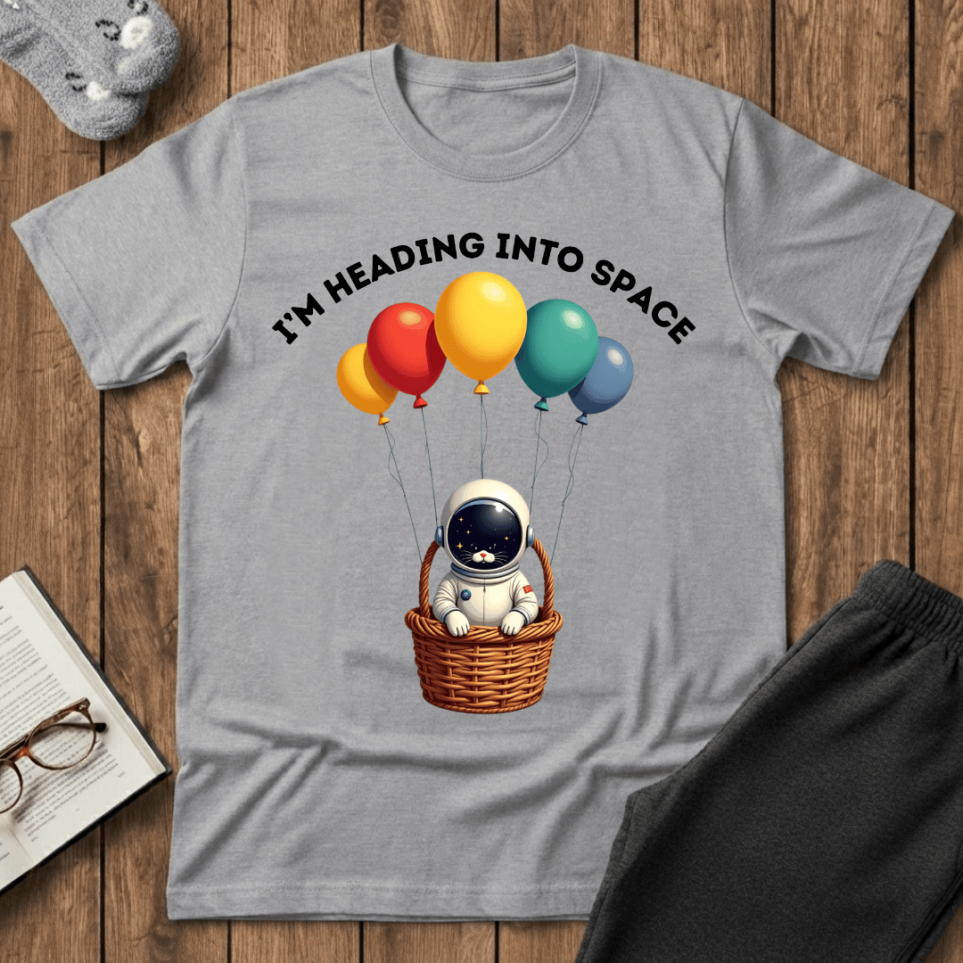 Space Kitty Balloon Ride T-Shirt
