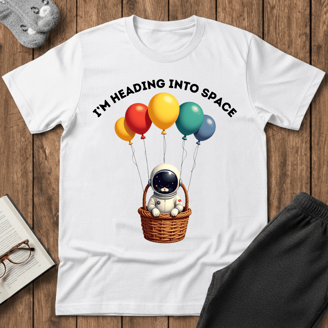 Space Kitty Balloon Ride T-Shirt