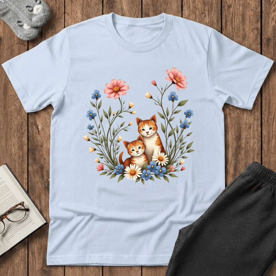 Two Cute Kitties in Bloom T-Shirt