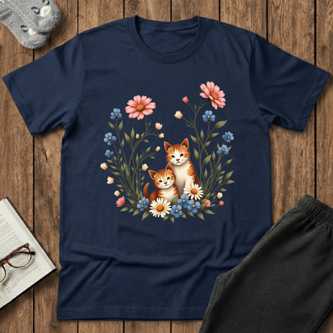 Two Cute Kitties in Bloom T-Shirt