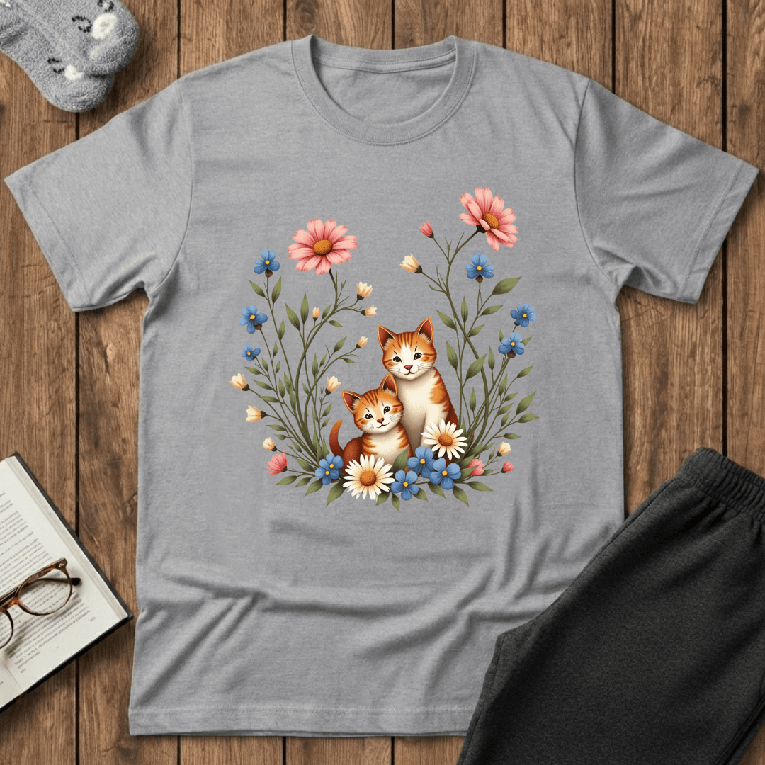 Two Cute Kitties in Bloom T-Shirt