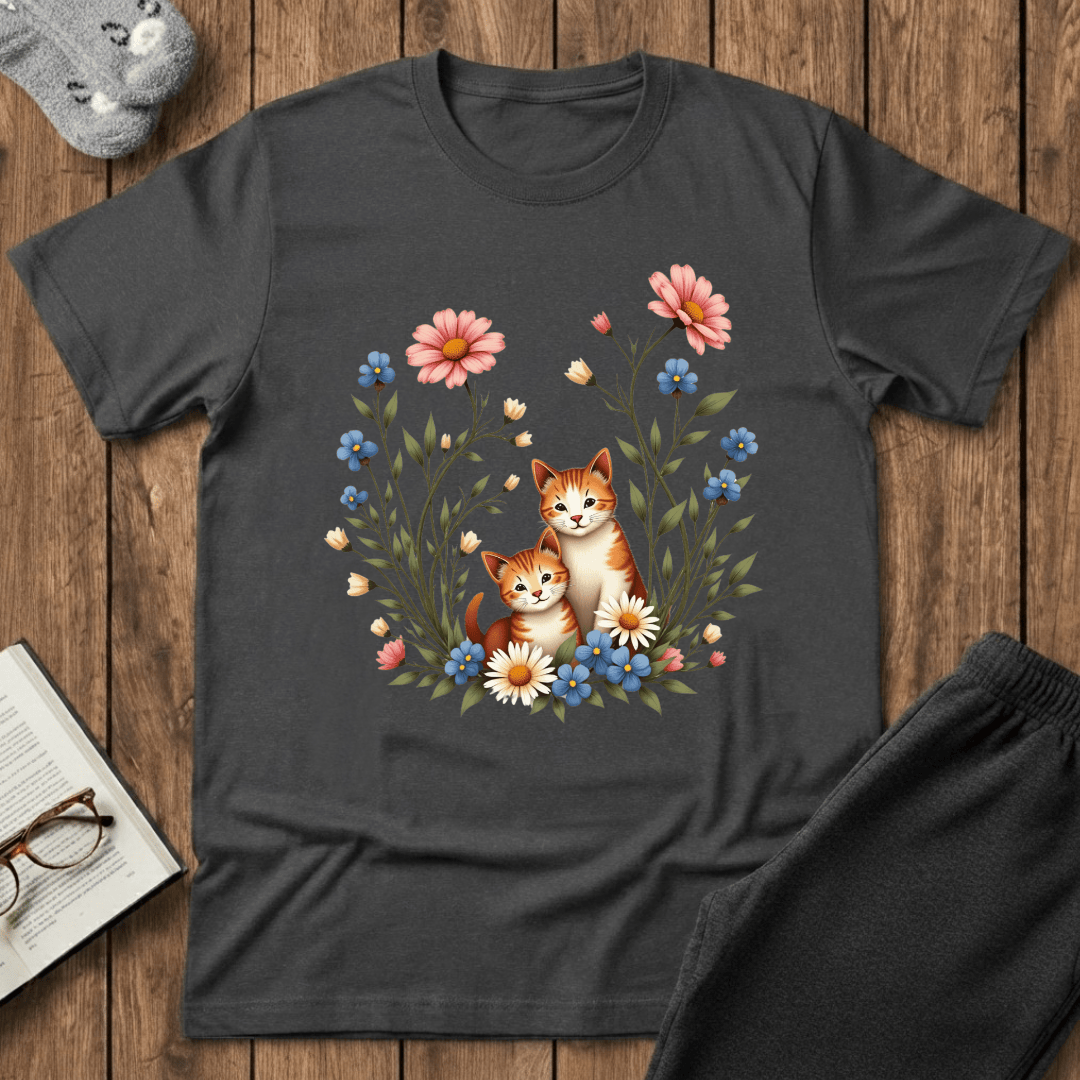Two Cute Kitties in Bloom T-Shirt