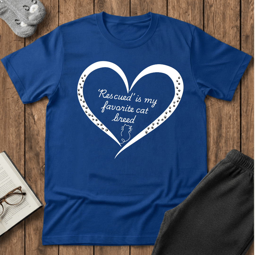 ‘Rescued’ Is My Favorite Cat Breed T-Shirt