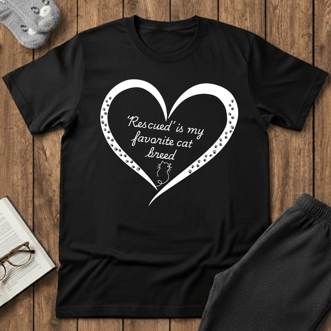 ‘Rescued’ Is My Favorite Cat Breed T-Shirt