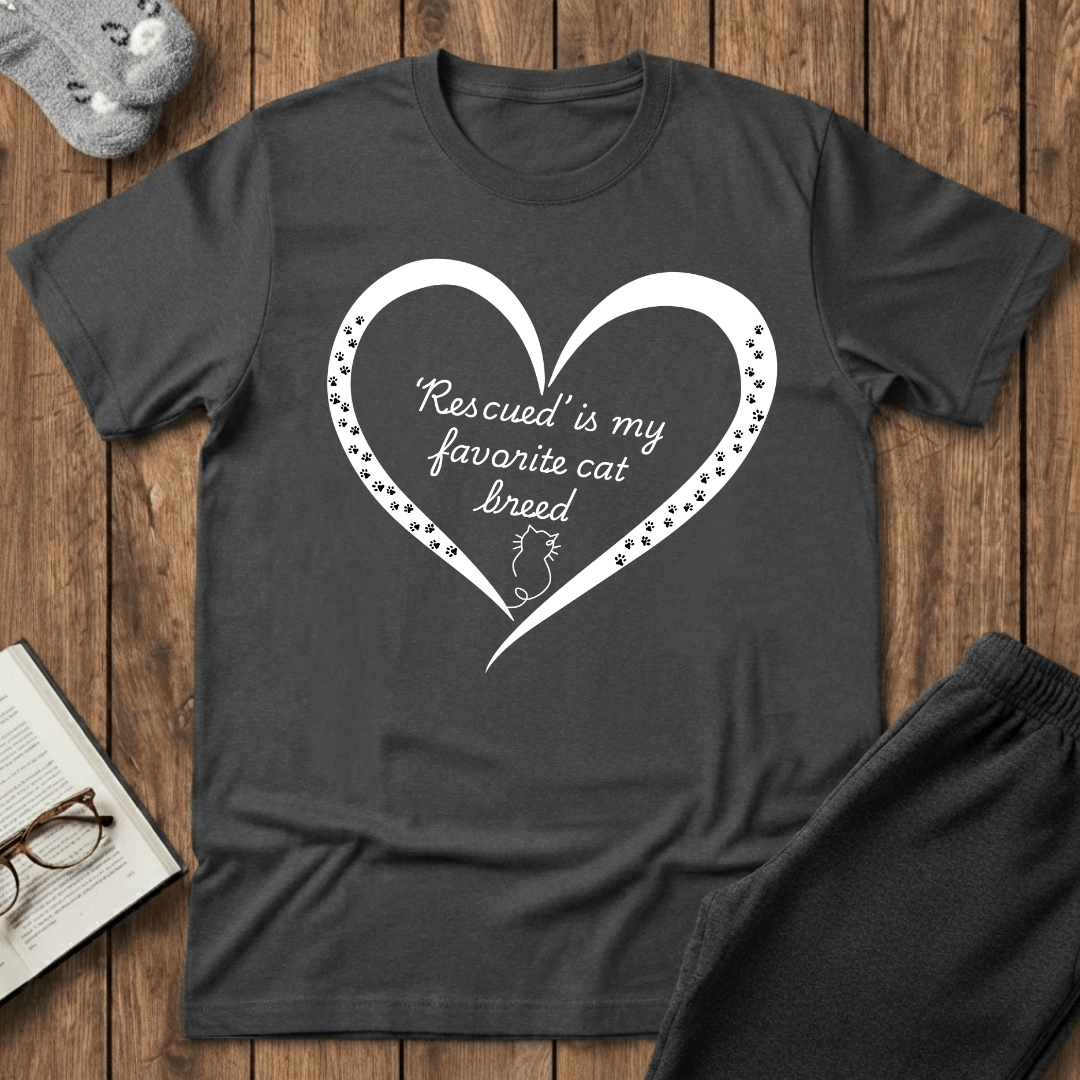 ‘Rescued’ Is My Favorite Cat Breed T-Shirt
