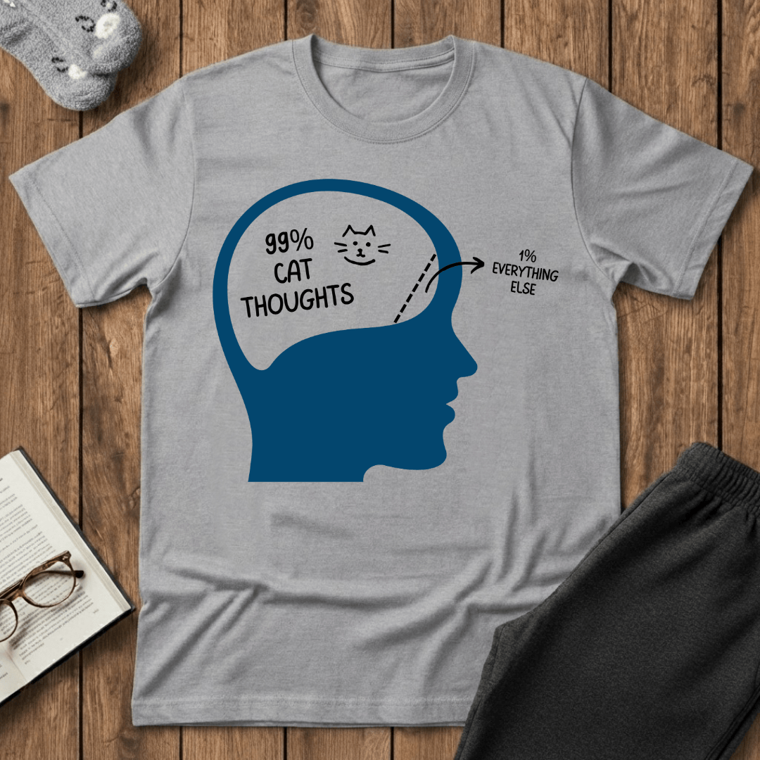99% Cat Thoughts T-Shirt