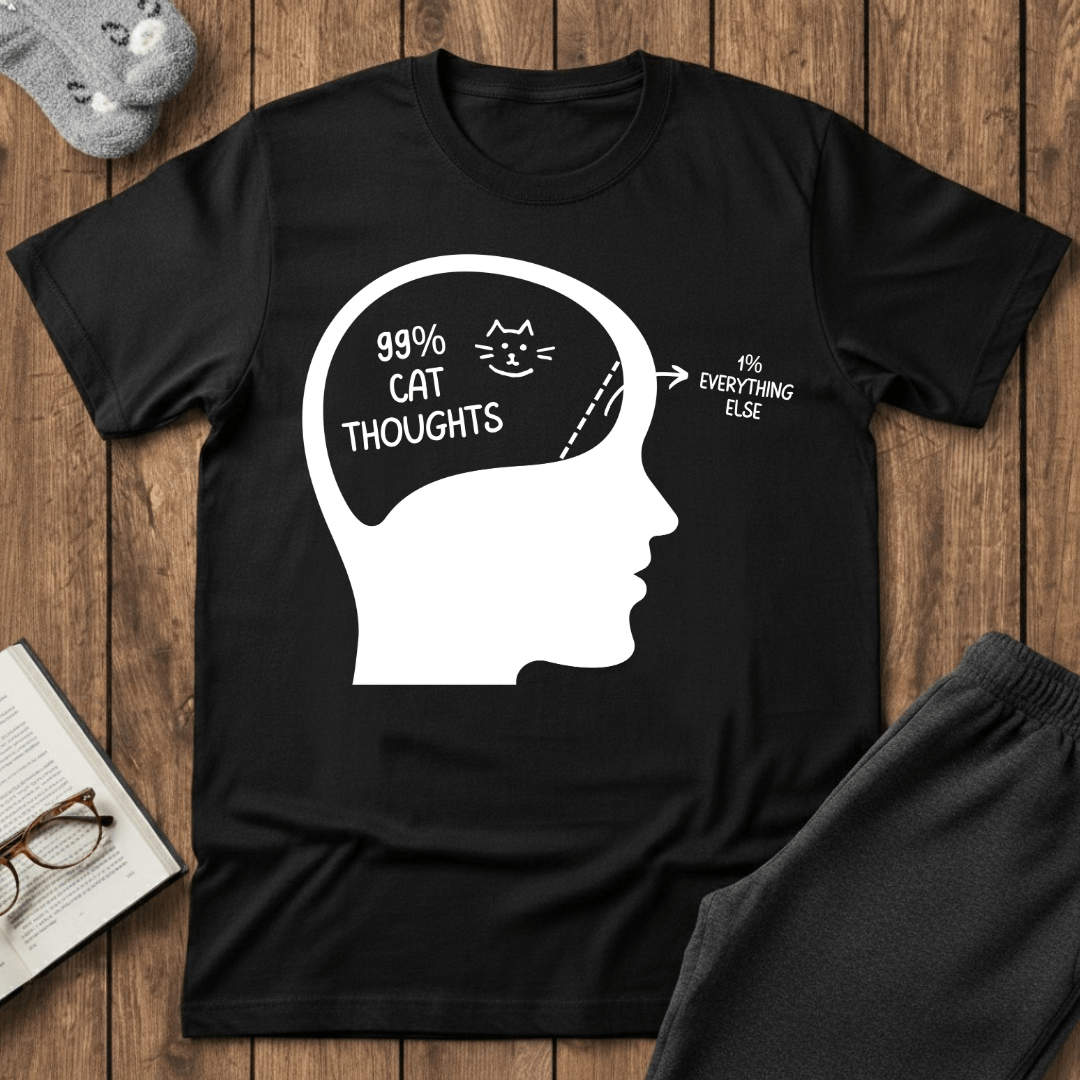 99% Cat Thoughts T-Shirt