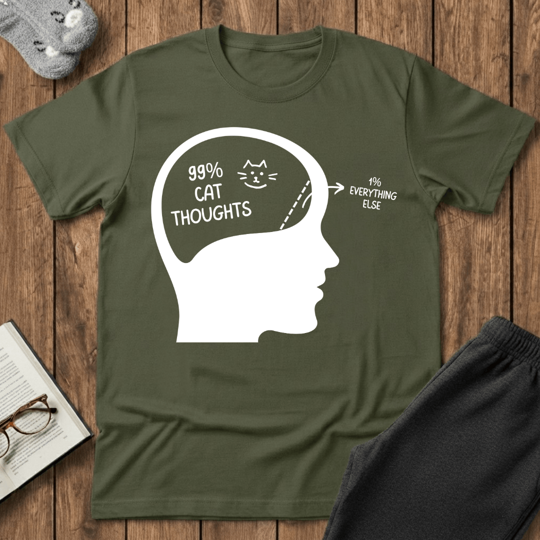 99% Cat Thoughts T-Shirt