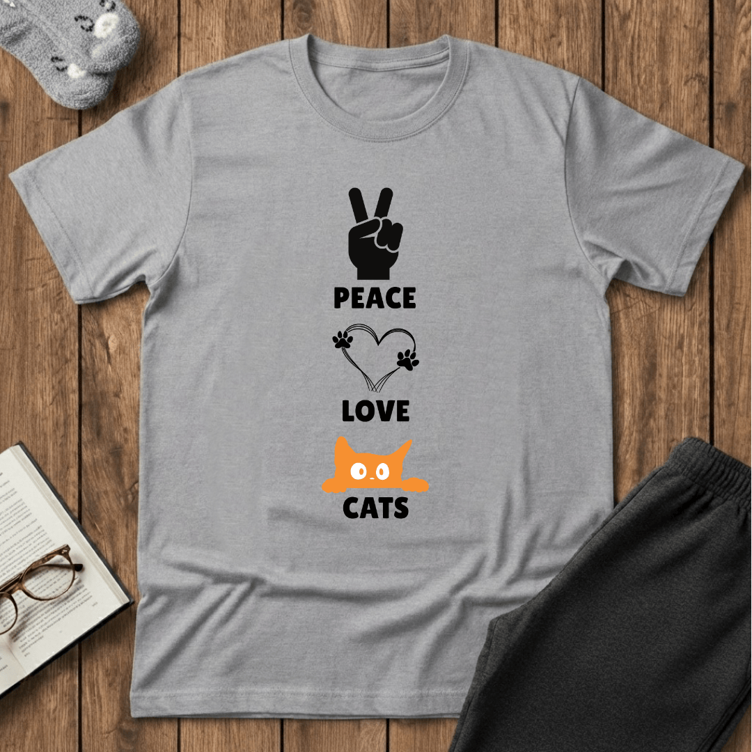 Peace Love Cats T-Shirt