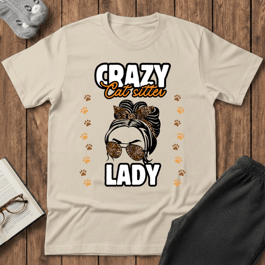 Crazy Cat Sitter Lady T-Shirt