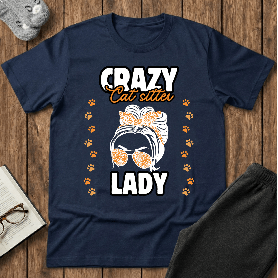 Crazy Cat Sitter Lady T-Shirt