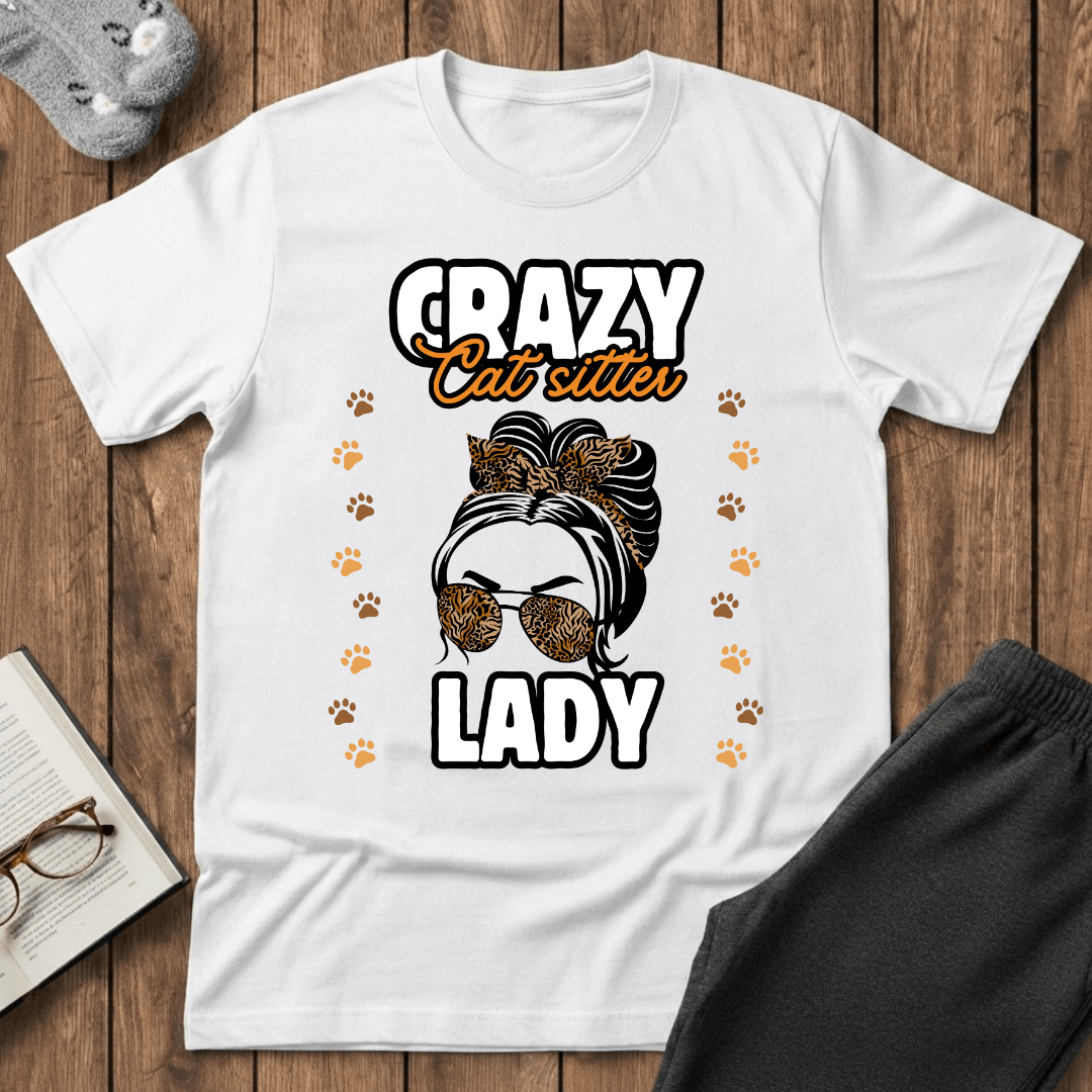 Crazy Cat Sitter Lady T-Shirt