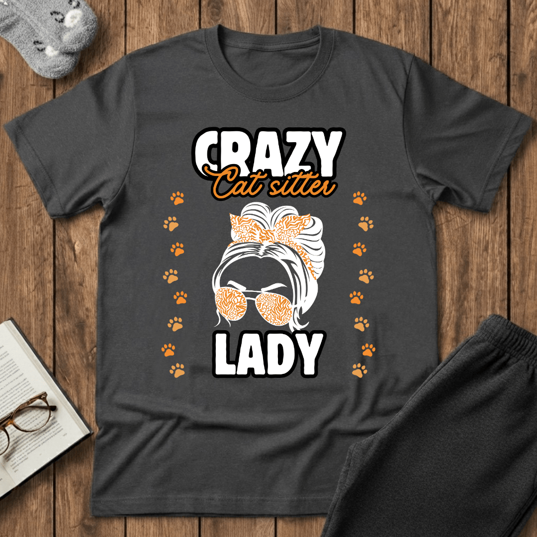 Crazy Cat Sitter Lady T-Shirt