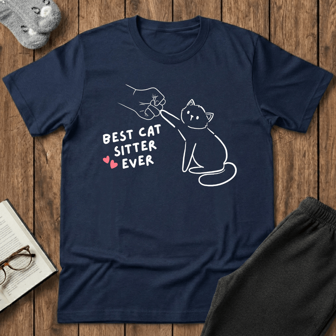 Best Cat Sitter Ever Fist Bump T-Shirt