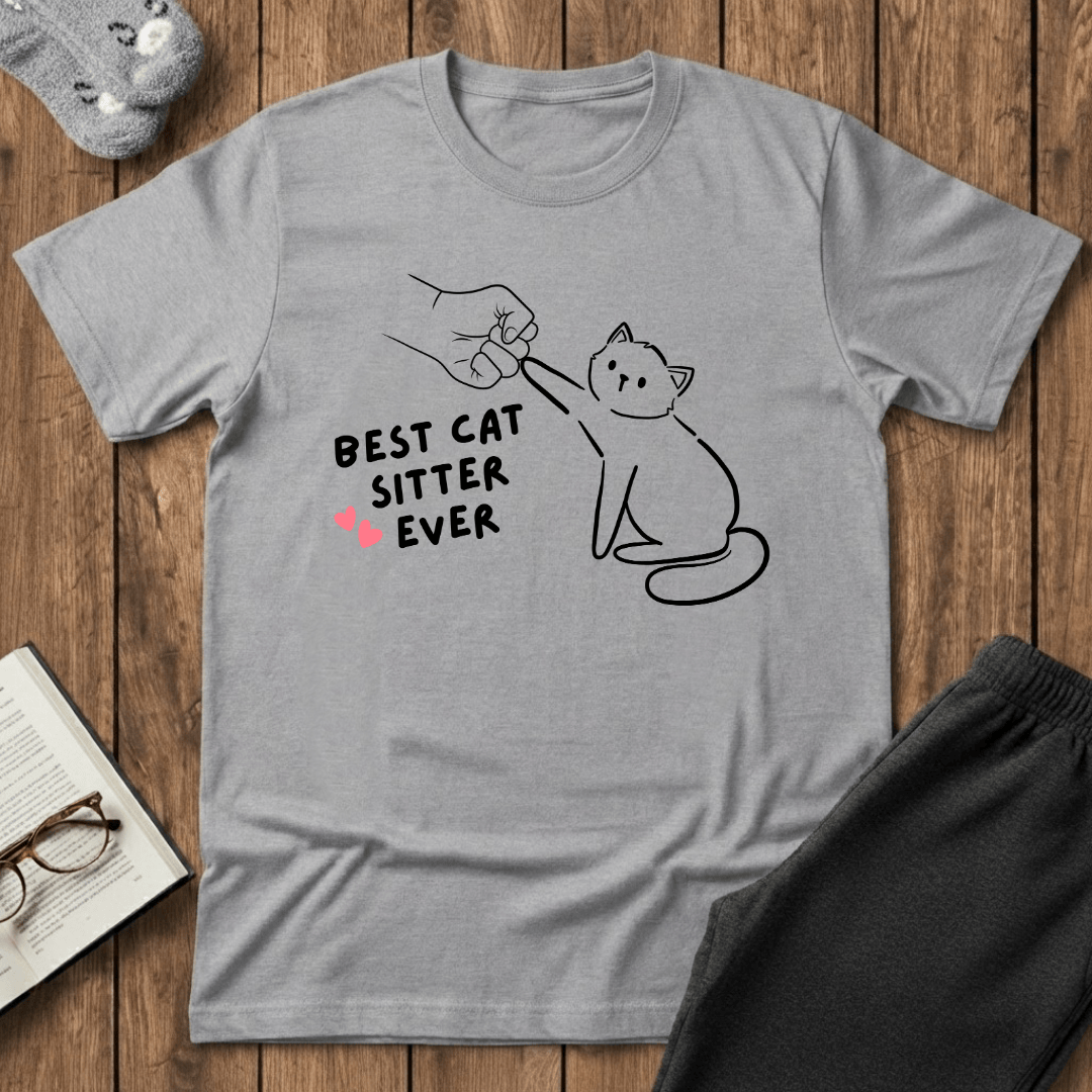 Best Cat Sitter Ever Fist Bump T-Shirt