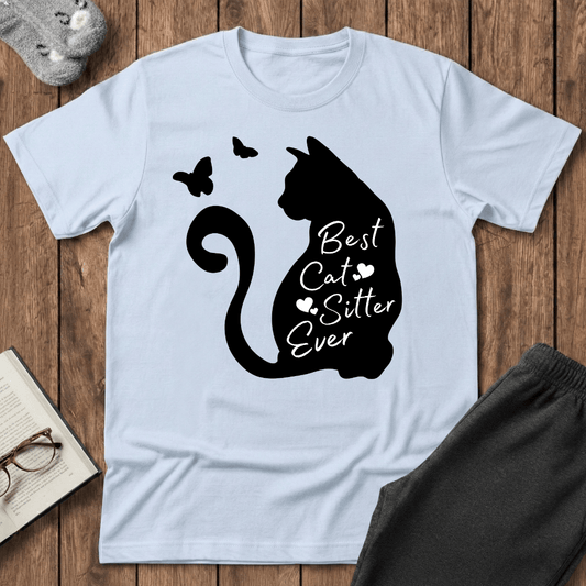 Best Cat Sitter Ever Silhouette T-Shirt