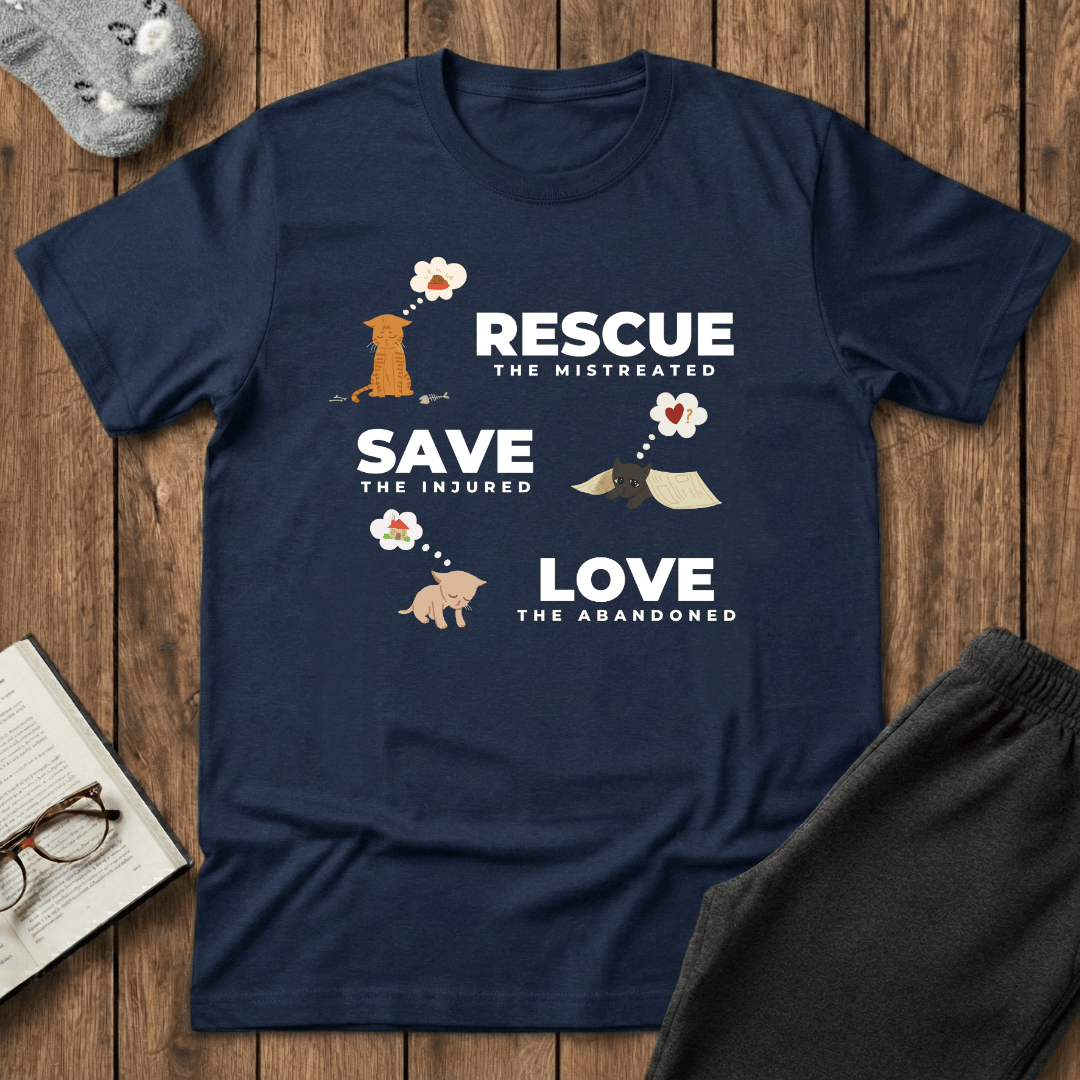 Rescue Save Love Cats T-Shirt