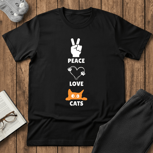 Peace Love Cats T-Shirt