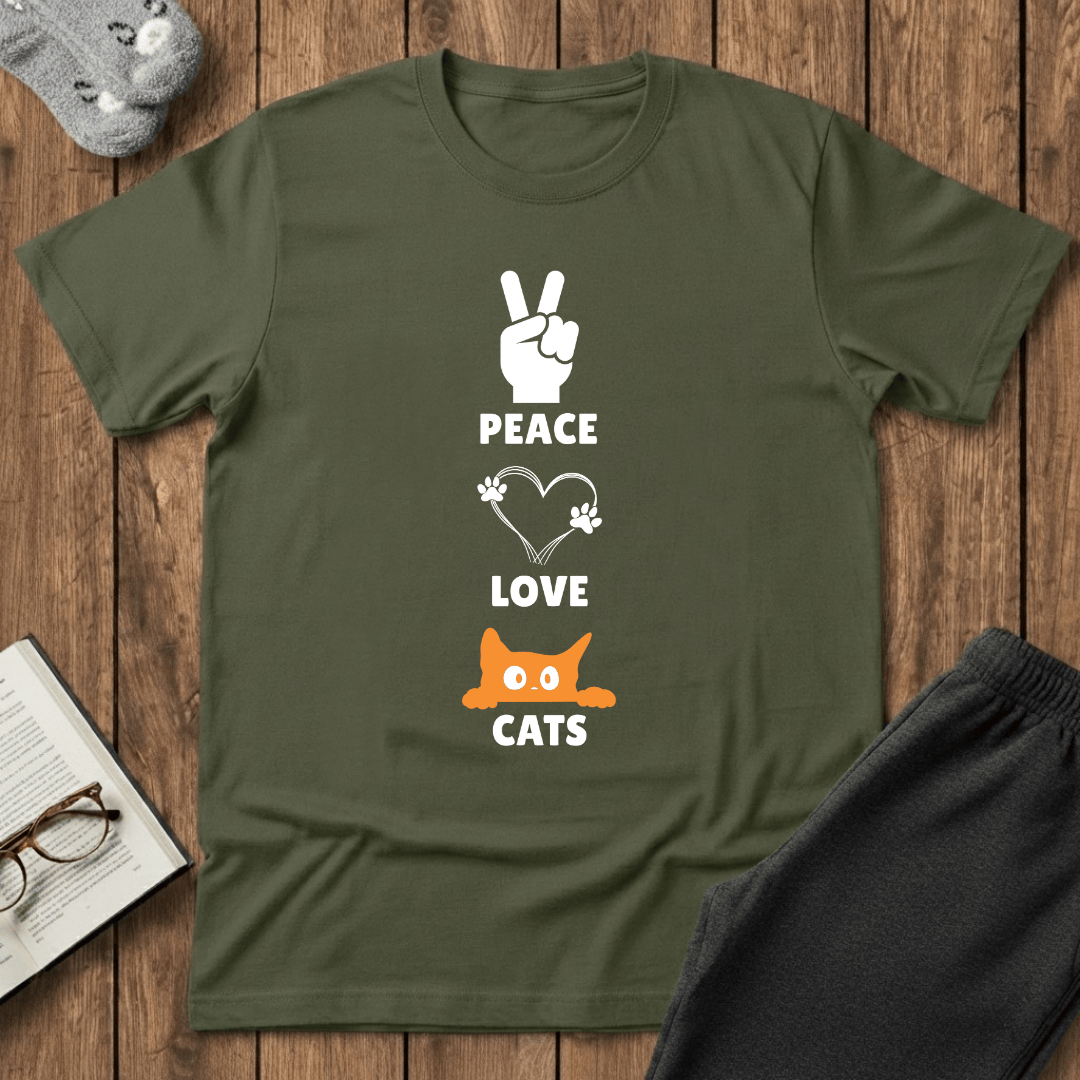 Peace Love Cats T-Shirt