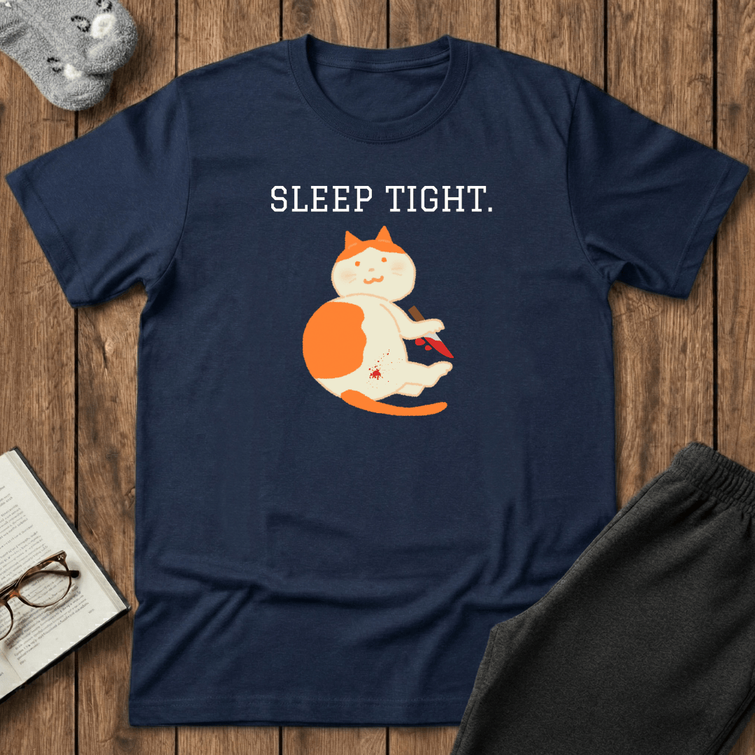 Sleep Tight Creepy Cat T-Shirt