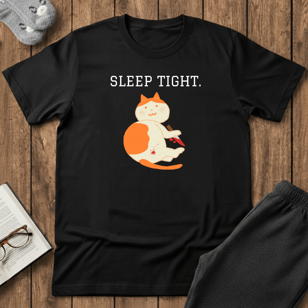 Sleep Tight Creepy Cat T-Shirt