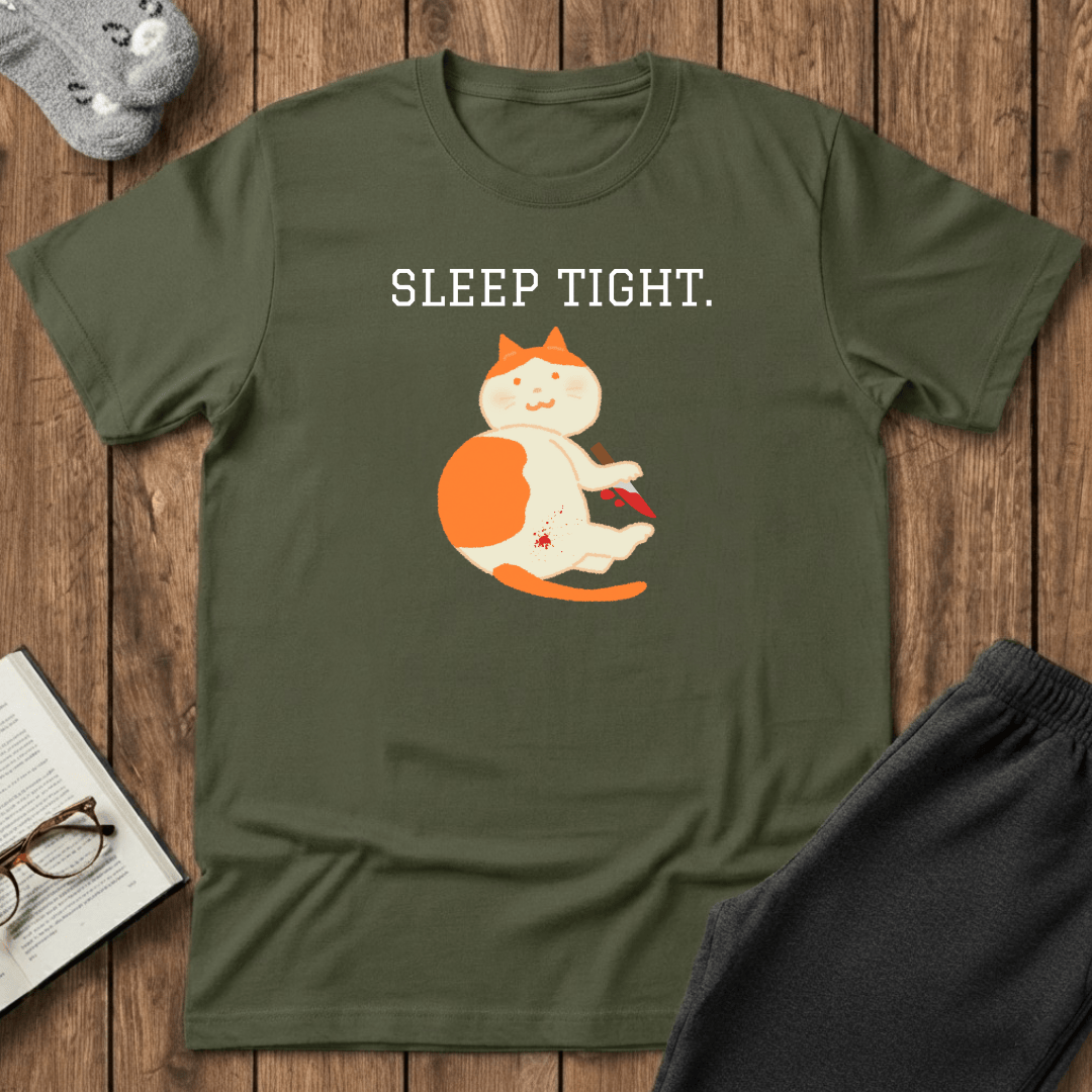 Sleep Tight Creepy Cat T-Shirt