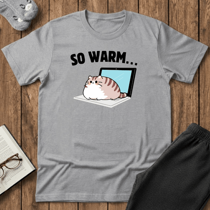 So Warm Laptop Cat T-Shirt