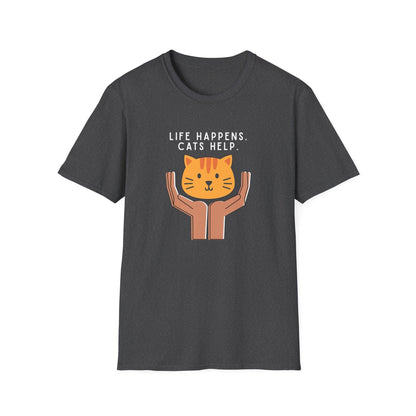 Life Happens. Cats Help T-Shirt