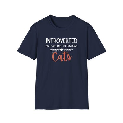 Introverted But Willing To Discuss Cats T-Shirt