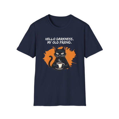 Hello Darkness, My Old Friend (Coffee Cat) T-Shirt