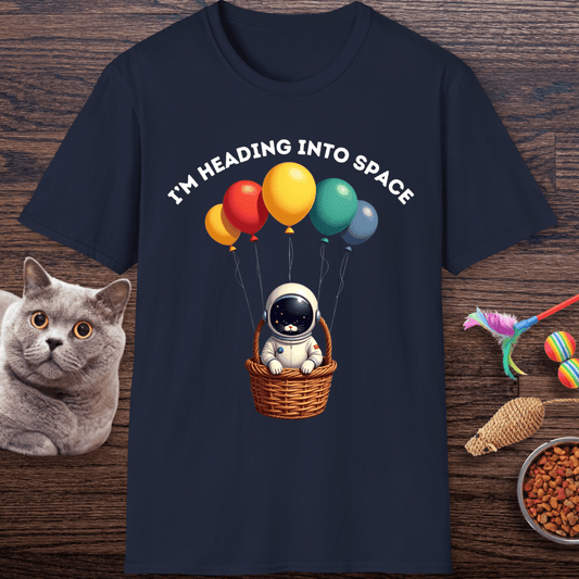 Space Kitty Balloon Ride T-Shirt