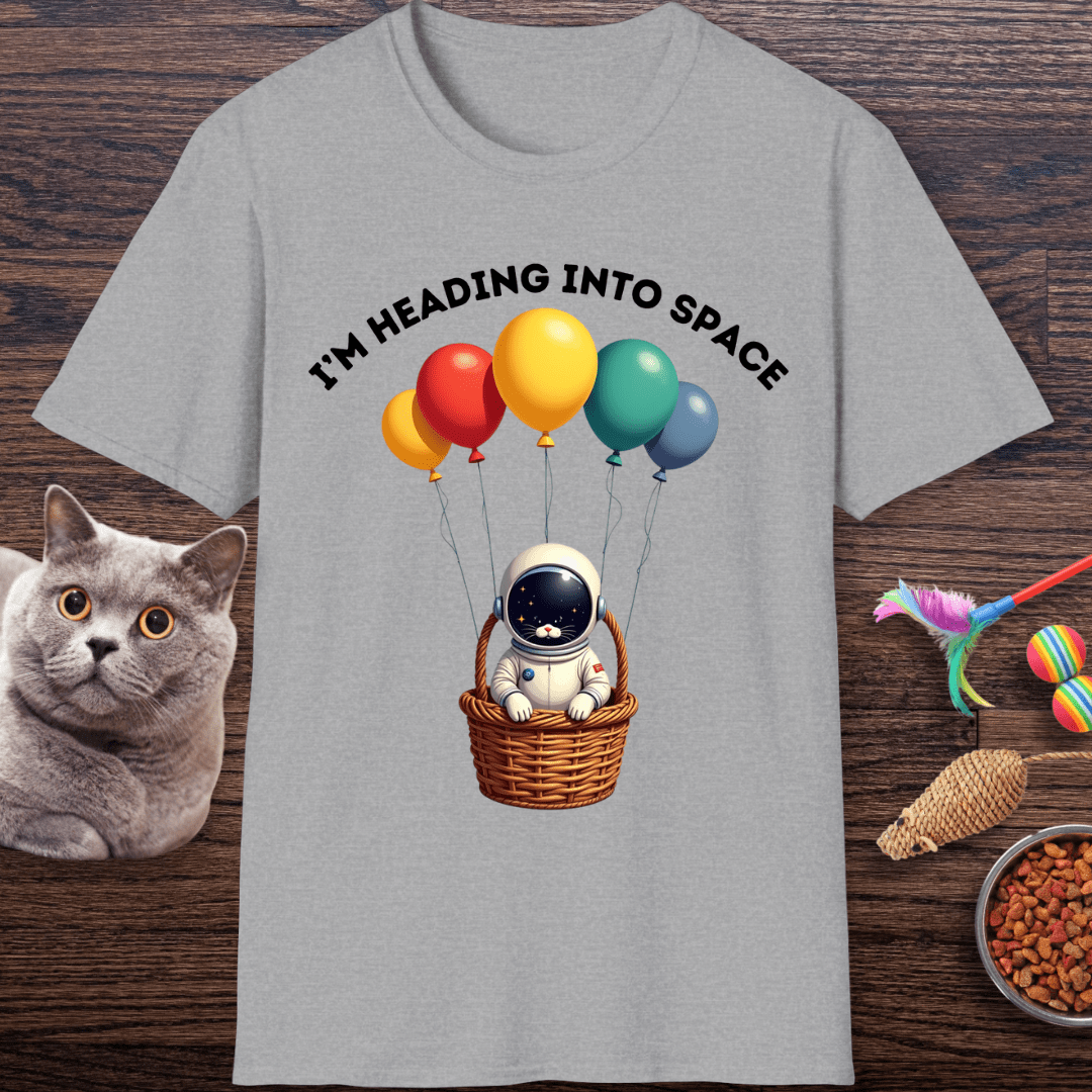 Space Kitty Balloon Ride T-Shirt