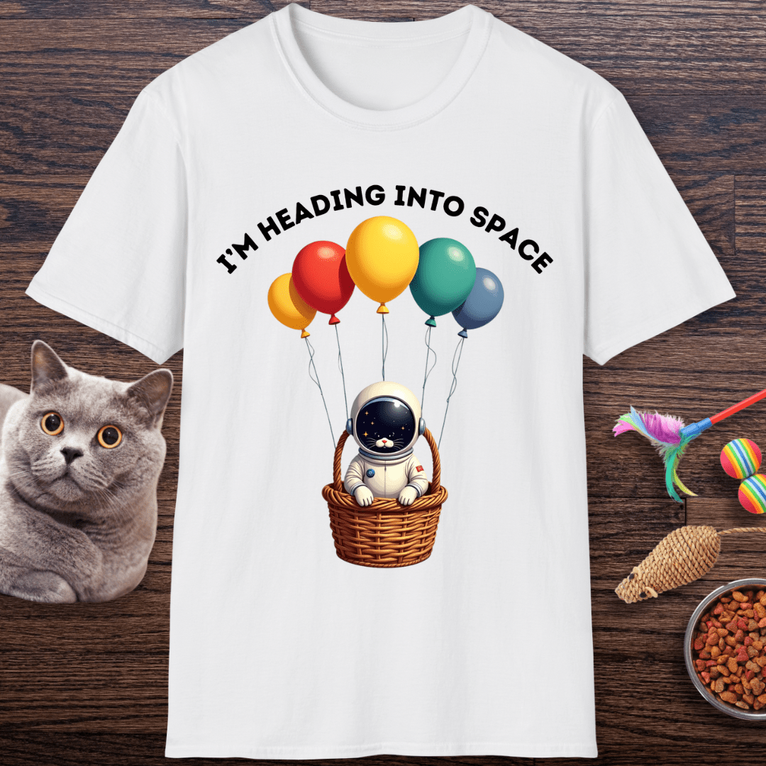 Space Kitty Balloon Ride T-Shirt
